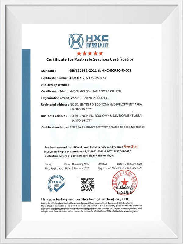 Certificado para certificação de serviços pós-venda
